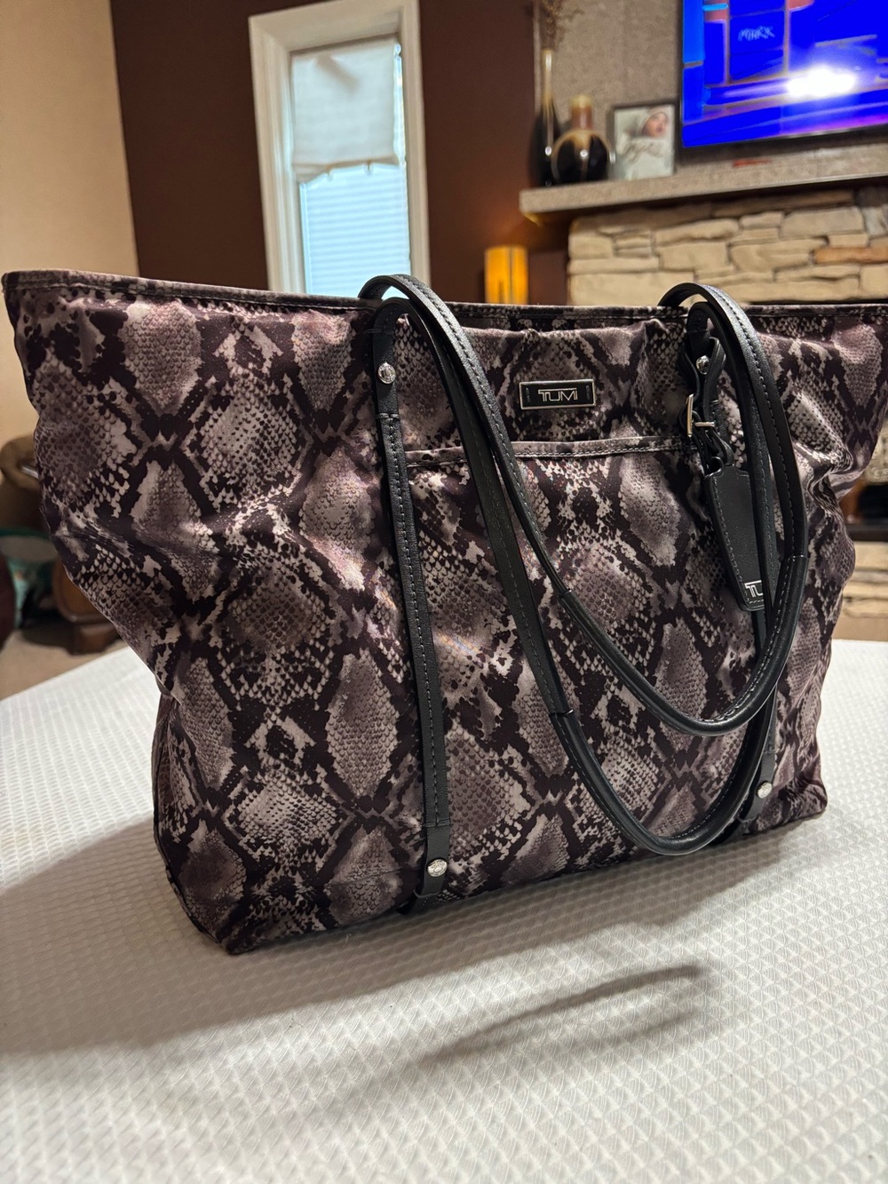 Tumi Snake-Print Tote